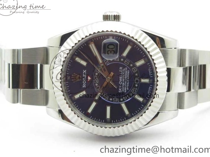 SS SS to Blue 9001 AIF on Bracelet A23J 326934 Sky-Dweller Dial 0201